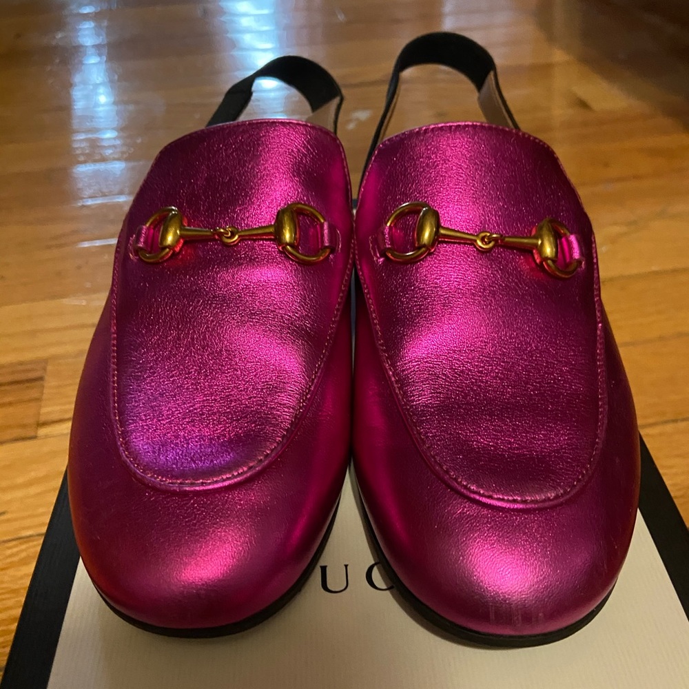Gucci Girls Snaffle Bit Loafer Mules